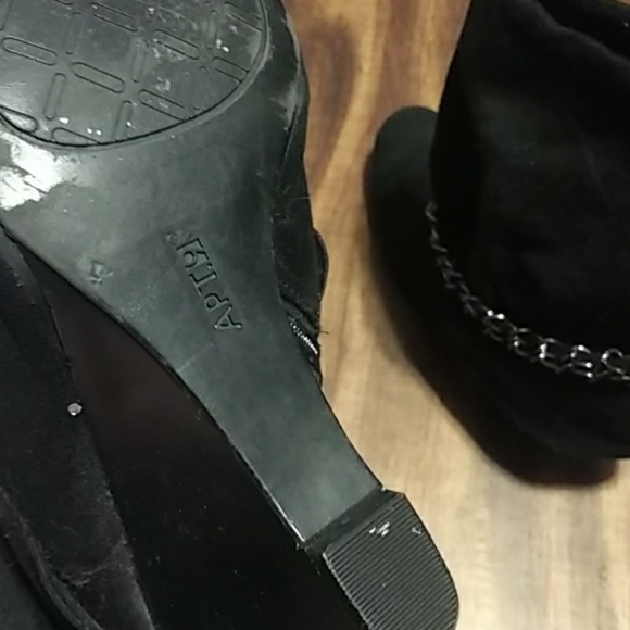 Apt 9 Black w Chains Wedge - Picture 2 of 4